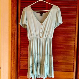 Light Green with brown buttons